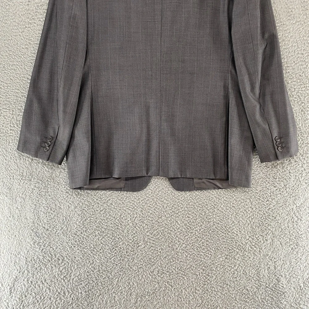 Ermenegildo Zegna Blazer Mens 50 Super 100s Wool‎ Gray Sport Coat Pockets*
